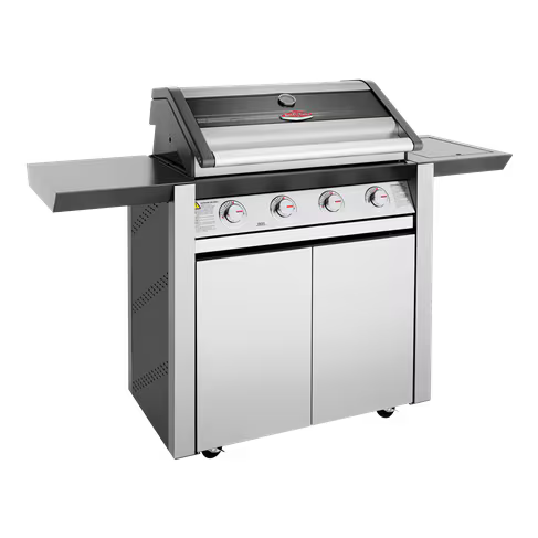 BeefEater 1600 Series 4 burner BBQ, side burner &  stainless steel  trolley BMG1641SA