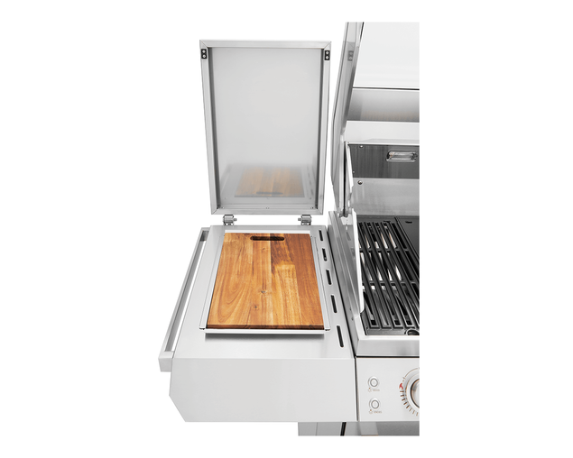 BEEFEATER 7000 PREMIUM 4 BURNER BBQ, SIDE BURNER & TROLLEY BMF7645SA