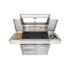BEEFEATER 7000 PREMIUM 5 BURNER BBQ, SIDE BURNER & TROLLEY BMF7655SA