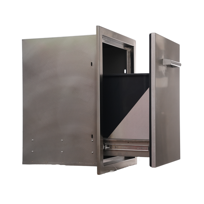 18" Trash Bin Drawer – 316 Marine Grade Stainless Steel (CJ18PRO-TB-316)