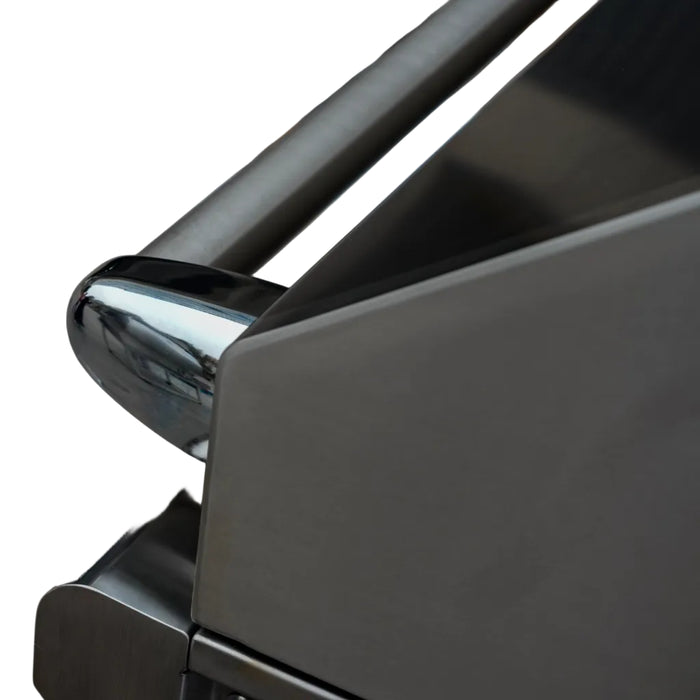 CJ Grills 32" 304S Hybrid Built-In Grill – Gas, Charcoal & Wood (CJ32S-304) Includes CJ Grills branded vinyl cover, charcoal tray, and rotisserie kit