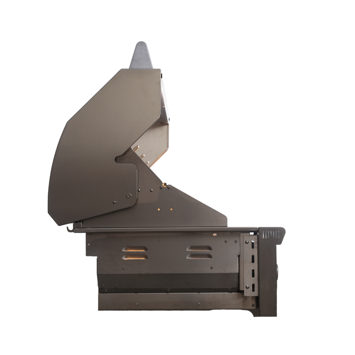 CJ Grills 36" Pro Hybrid Built-In Grill – Gas, Charcoal & Wood (CJ36PRO-316 marine-grade stainless steel) Includes CJ Grills branded vinyl cover, grate lifting tool, charcoal tray, and rotisserie kit