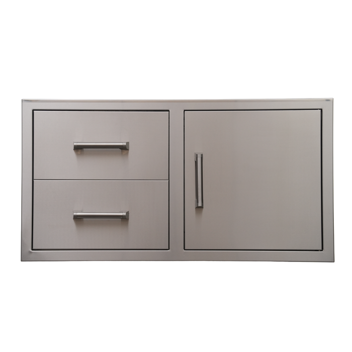 36" Door + Double Drawer – 316 Marine Grade Stainless Steel (CJ36PRO-DDR-316)