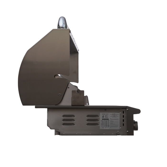CJ Grills 36" 304S Hybrid Built-In Grill – Gas, Charcoal & Wood (CJ36S-304) Includes CJ Grills branded vinyl cover, charcoal tray, and rotisserie kit