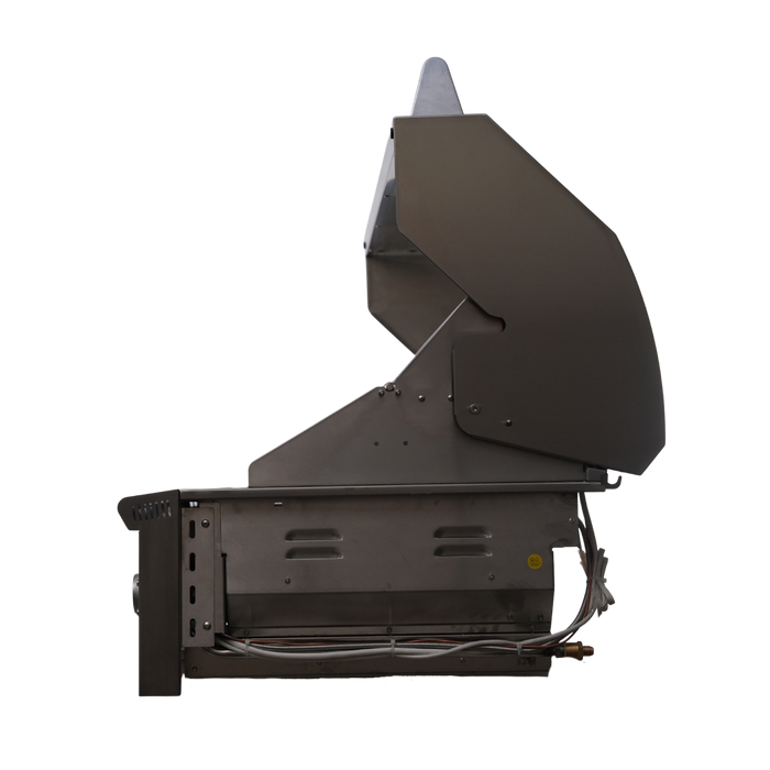 CJ Grills 42" 304S Hybrid Built-In Grill – Gas, Charcoal & Wood (CJ42S-304) Includes CJ Grills branded vinyl cover, charcoal tray, and rotisserie kit