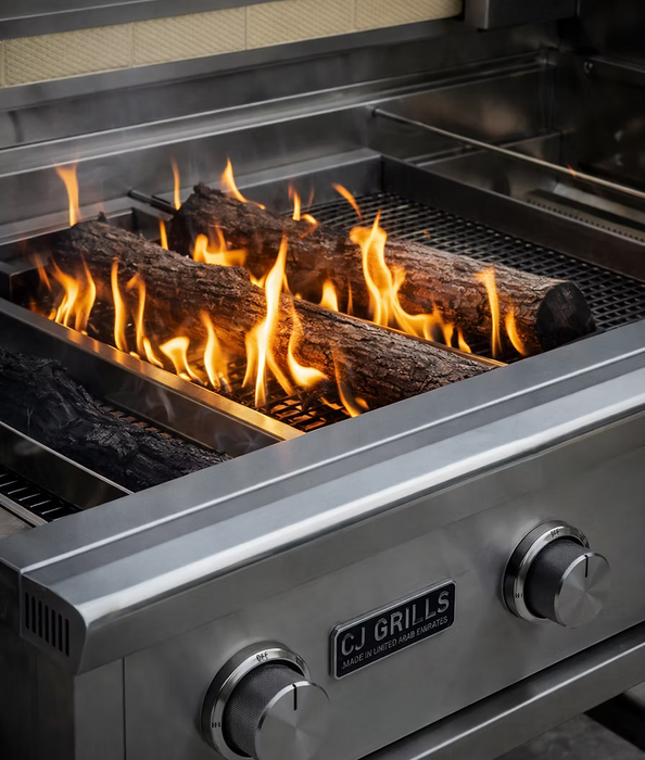 CJ Grills 36" 304S Hybrid Built-In Grill – Gas, Charcoal & Wood (CJ36S-304)