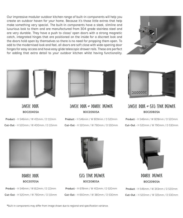 Beefeater Single Door Gas Tank Drawer  BOC2060SA