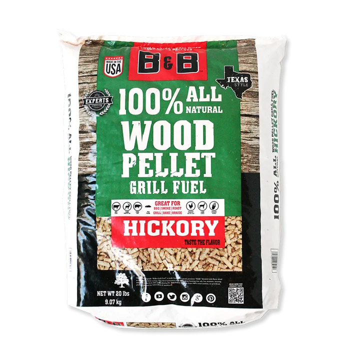 B&B Hickory Pellets 100% Real Hickory Wood