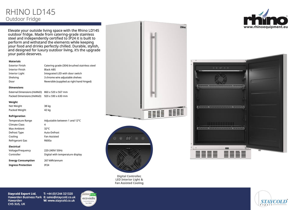 Rhino LD145 Outdoor Fridge