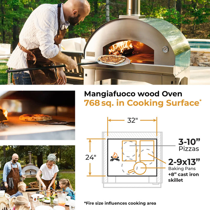 Fontana Mangiafuoco Hybrid Gas & Wood Oven - New Gen Mangiafuoco