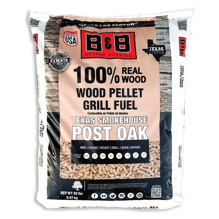 B&B Post Oak Pellets 100% Real Post Oak Wood