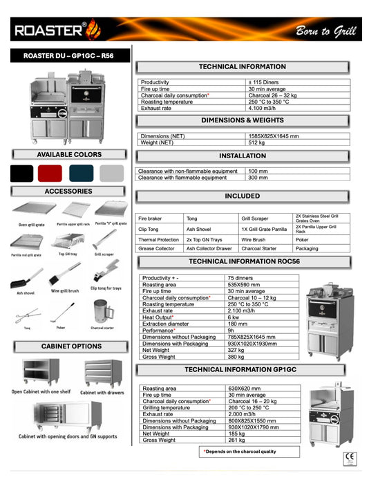 Roaster Multi Freestanding Commercial Chargrill Oven - MU-GP2GC-R56