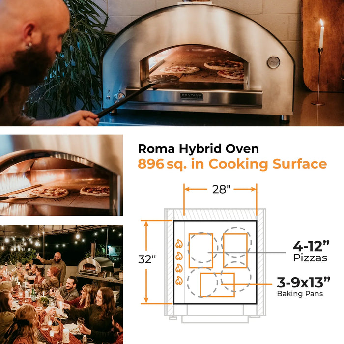 Fontana  Marinara Hybrid Gas & Wood Oven - New Gen Marinara