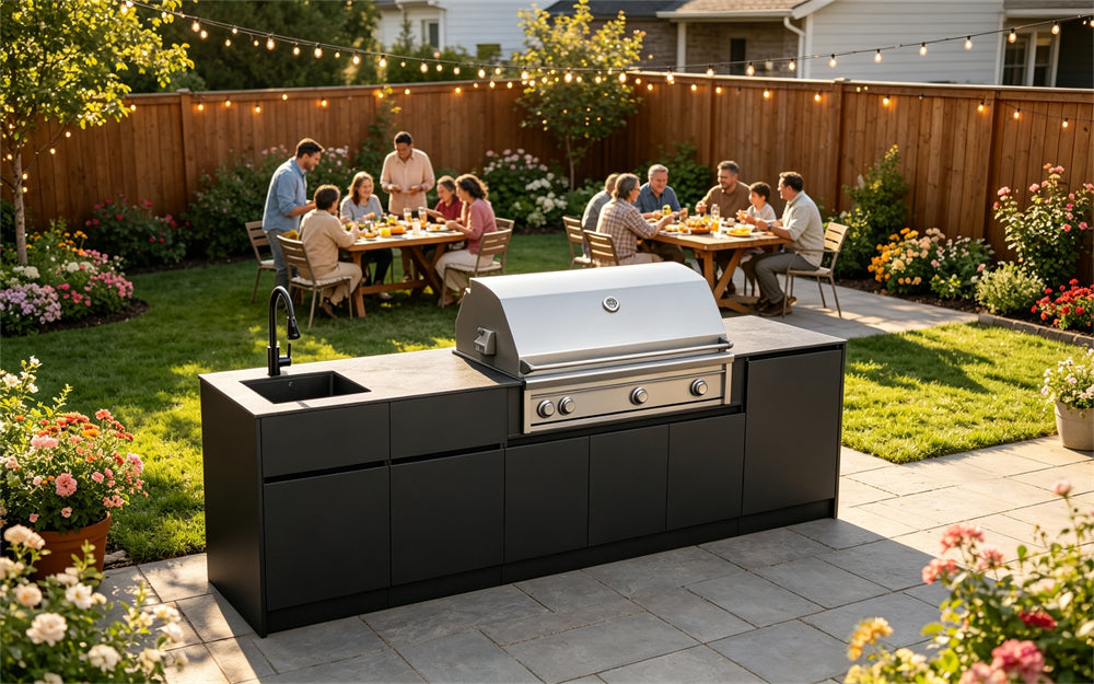 CJ Grill Brand: Marine Grade Aluminum for Outdoor Kitchen Cabinets.