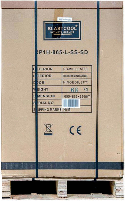 Blastcool Extremis  XP1 Refrigerator Marine grade stainless 316L solid door