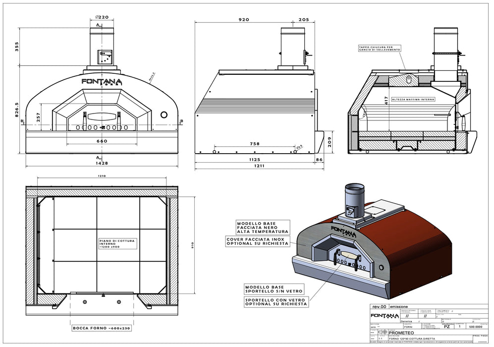 Prometeo commercial wood-fired oven – available in UAE, KSA, and Gulf region