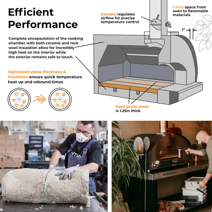 Fontana  Marinara Hybrid Gas & Wood Oven - New Gen Marinara