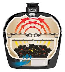 Primo PGCRH Large Round Ceramic Kamado Charcoal Grill Built in All in One