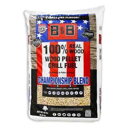 B&B Championship Pellets 100% Real pecan, cherry and oak wood