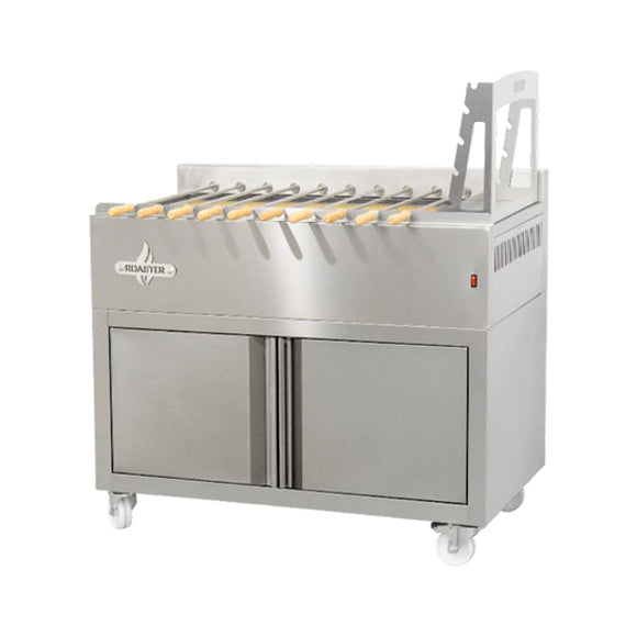 Charcoal Churrasco Grill For 9 Skewers And Storage Cabinet 110x61x97cm Roaster K9SF