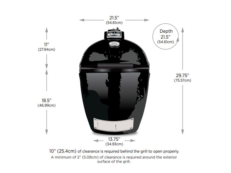 Primo PGCRH Large Round Ceramic Kamado Charcoal Grill