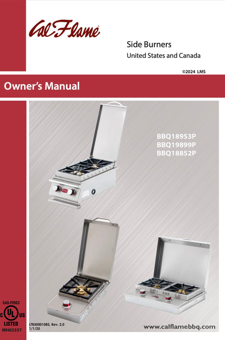 Cal Flame Standard Side by Side Flat Burner Part #: BBQ18953P