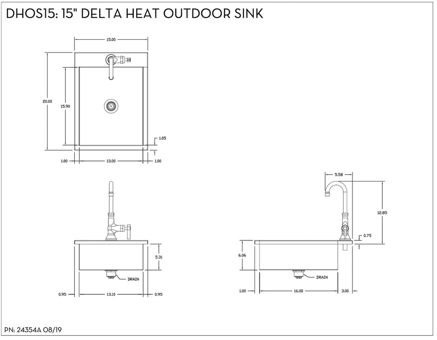 Delta Heat Outdoor Sink DHOS15