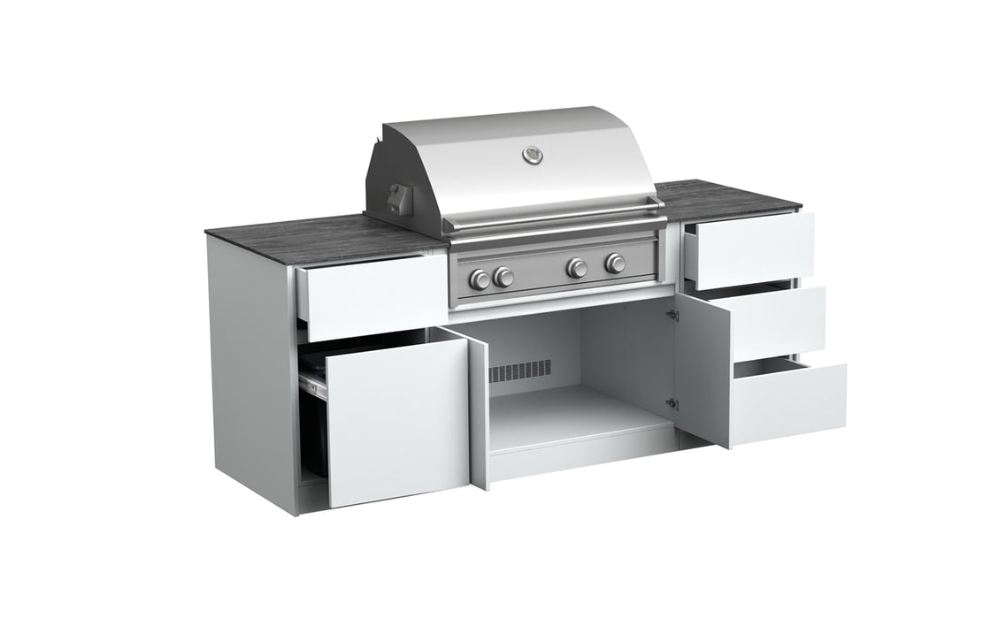 CJ Grill Brand: Marine Grade Aluminum for Outdoor Kitchen Cabinets.
