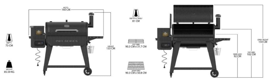 PIT BOSS PRO SERIES Wifi 1150 WOOD PELLET GRILL PB1150PS2  SKU 10832