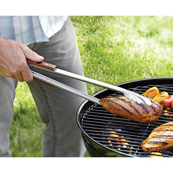 Fox Run Stainless Steel Tongs with Rosewood Handles