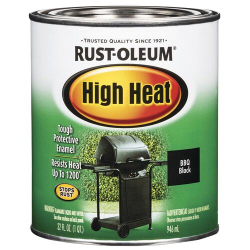 Rust-Oleum 7778502 Heat Protective Enamel, 32 Fl Oz (Pack of 1), Bar-B-Que Black