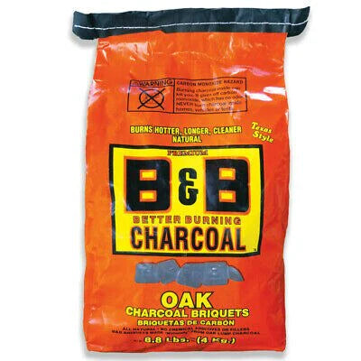 4KG B&B Charcoal Charcoal Briquettes All Natural Oak Hardwood