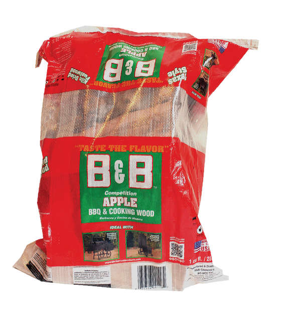 B&B Apple BBQ/Cooking Wood logs 1 cu ft 11kg