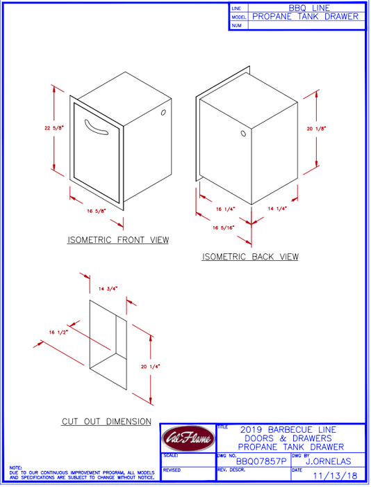 PROPANE TANK DRAWER / TRASH BIN
