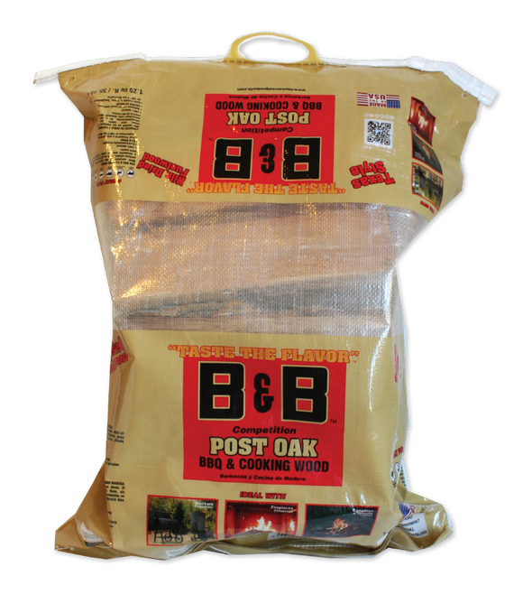 B&B Post Oak BBQ/Cooking Wood logs 1.25 cu ft  16kg