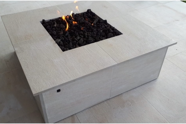 DIY Ready Gas Fire Pits - Stone Cladding Yourself 150cmx150cm 40cm high