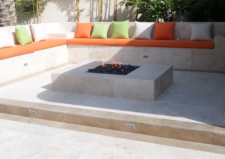 DIY Ready Gas Fire Pits - Stone Cladding Yourself 150cmx150cm 40cm high