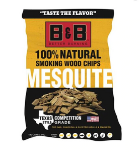 B&B Mesquite Smoking Wood Chips 180 cu. in