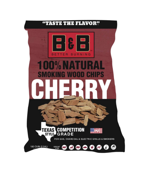 B&B Cherry Smoking Wood Chips 180 cu. in