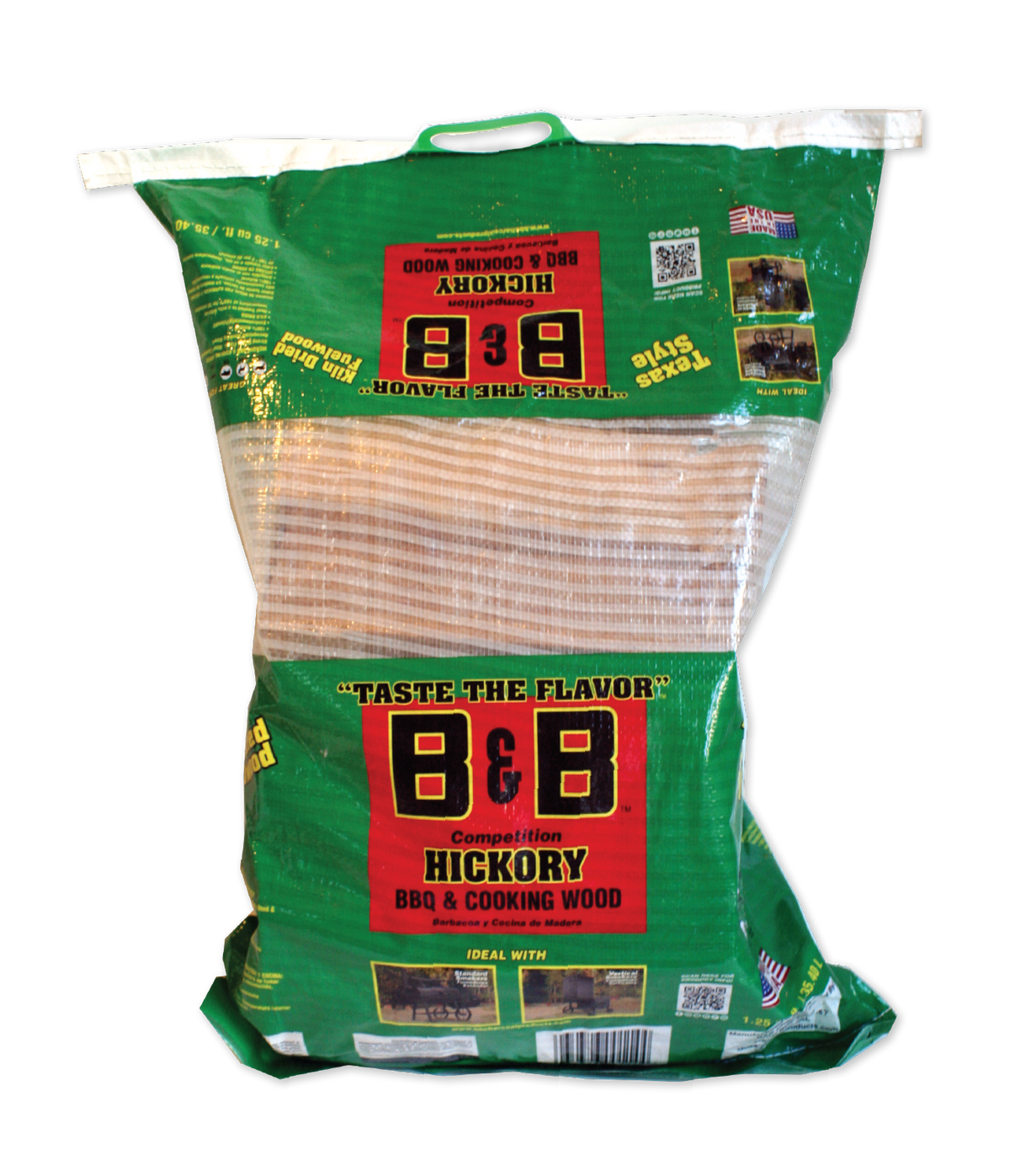 B&B Hickory BBQ & Cooking Wood Logs 18kg — Gulf Leisure UAE